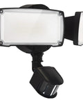 Hardwired 19W LED Outdoor Flood Light With Motion Sensor Dual Adjustable Heads 2000 Lumens 5000K Daylight IP65 Waterproof