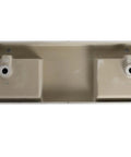 Top Shelf Heavy Duty Sixty Inch Bathroom Resin Sink With Slick Modern Countertop Basin Waterproof Finish No Hassle Setup from above view.