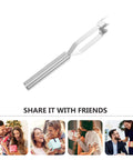 Two Piece Stainless Steel Pineapple Eye Peeler And Remover Set With Steel Handles, V Shaped Pineapple Cutter