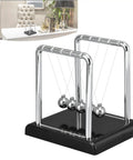 Balance Pendulum Ball Desk Toy For Stress Relief, Metal Swinging Fidget With ABS Base on office desk