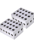 Dead Nuts Accurate Matched Pair Two Three Four Inch Machinist Setup Blocks With.0003 Tolerance, featuring 23 through holes, precision ground.