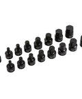 16 Piece Stubby Impact Hex Socket Set For SAE And Metric Sizes With Chrome Moly Steel Construction And Manganese Phosphate Coating