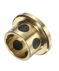 Flange Sleeve Bearings 12Mm Bore 15Mm OD 12Mm Height 4 Pack Self Lubricating Oilless Brass Graphite Bushings for machinery