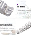 Close-up of 50Pcs 304 Stainless Steel Cable Clamps Assortment Kit Without Rubber Cushioned Includes 6mm 8mm 9mm 13mm 16mm Sizes