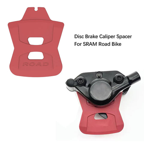 Red 4 Pack Disc Brake Pad Spacer Hydraulic Spreader Insert Set For SRAM Road and MTB Brakes displayed on white background