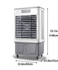 Kick Serious Sweat With This Hella Badass Evaporative Swamp Cooler featuring garden hose auto fill, 55.1in tall, 32.6in wide.