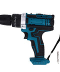 21V Brushless Cordless Drill Driver Featuring Variable Speed And 10mm Chuck Capacity. Close-up view showing grip and chuck.