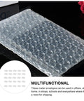 Close-up of transparent 200 Pack Padded Bubble Mailers 10x15cm Double Sided Bubble Envelopes Shockproof Waterproof Packing