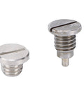 Premium Metal Gear Case Drain Plug Kit 2 Pack For Mariner Outboard Engine With Exact Fit Seal And Easy Install To Fix Lower Unit Oil Leaks Now. Metal slotted drain plugs, 2 pack, for Mariner outboard lower unit
