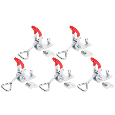 Killer Grade Zinc Plated Toggle Clamp Featuring Quick Release Lever keeps BBQ Smoker Lids Snapped Shut and Holds DIY Jigs steady on any welding workbench project.