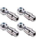 Heavy Duty Five Eighths Inch Eighteen Thread Ball Bearing Rod End Assembly Kit Four Piece Set showing four steel heim joints.