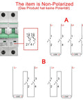 DC Miniature Circuit Breaker 2-Pole 40 Amp Non-Polarized Type B 12V-110V DC MCB for Solar, RV, Marine with wiring diagram