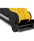 Close-up of a 7 Inch Cutting Dust Shroud for Angle Grinders with Adjustable Shoe and Plunging Dust Collection Clear Windows for Easy Blade Visibility
