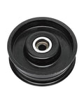 Super Cool Drive Belt Tensioner Idler Pulley Replacement For Mercedes Benz C-Class E-Class Glk And More Models, round black pulley, metal bearing.