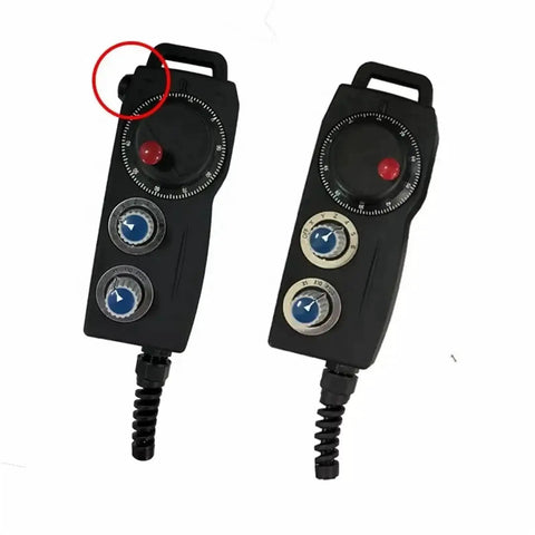 Grab This Sweet CNC Electronic Handwheel With Multiple MP Modes Including BD4S BA5S BE6S And More. It's A Top Pick For Any Serious Shop That Wants Smooth Control Over Your Machine Setup Today. black CNC electronic handwheel with cable and mode dials