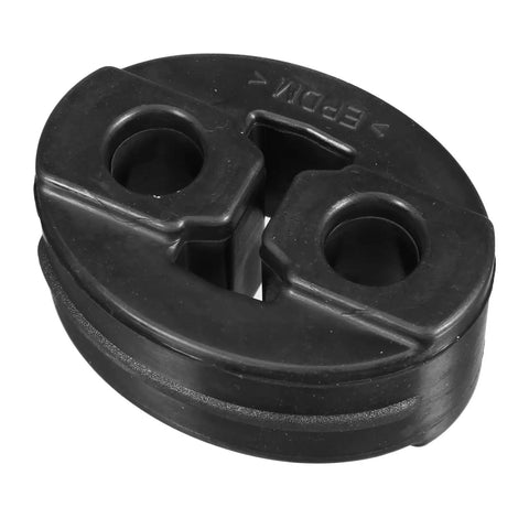 Heavy Duty Rubber Exhaust Hanger Bushing Kit With 2 Or 4 Pieces Features High Density Design For Muffler Support And Vibration Dampening To Eliminate Rattling Noises While Withstanding Extreme Heat For A Smoother, Quieter Ride On Any Car., black rubber exhaust hanger bushing