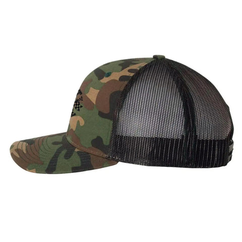 Side view of Vintage Camouflage Trucker Cap for Men and Women with a Soft Feel and Everyday Comfort
