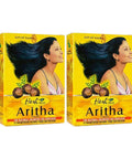 Pack of two, 100g each, Aritha Powder for natural hair cleansing, reetha powder for shine boost, made in India, no harsh chemicals.