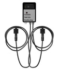 Level 2 EV Charger With J1772 Connector, 32A/7kW, Dual Vehicle Charging, 16.4 Ft Cable, Weatherproof Enclosure, Front View