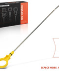 Engine Oil Dipstick For Ford F 150 Mustang Expedition Transit 150 250 350 HD And Lincoln Navigator 3.5L 3.7L V6 Engine Fits 2011 2017 2015 2018 Models, stainless steel rod with yellow handle