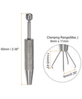 No Nonsense Stainless Steel Four Claw Pick Up Tool For Jewelry Crafting shows 60mm length with 9x11mm clamping range.