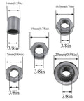 Bike Axle Nut And Rear Hub Axle Kit For 240 Millimeter 9.45 Inch Bicycles Three Eighths Inch Axle 26TPI components diagram