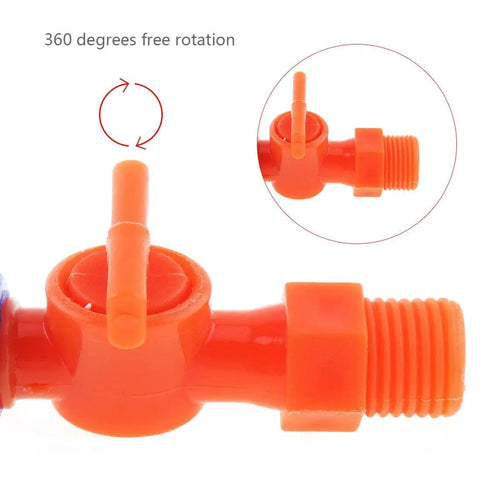 Quarter Inch Threaded Flexible Water And Oil Coolant Hose With Round Nozzle showing 360-degree switch rotation feature