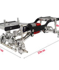 Full Metal RC Car Chassis Frame Kit With Shock Absorber Pull Rod And Portal Axle For MN Series D90 D91 D99 D99S Red Upgrade
