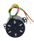 DIY Friendly Setup-Ready Universal AC 110V/220V 6W Permanent Magnet Synchronous Motor with Capacitor and Speed Reducer, 2.5RPM Bracket