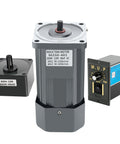 Heavy Duty Beefed Up 250W AC Gear Motor With Speed Controller, 135RPM Output, 10K Gear Reduction, and accessories shown.