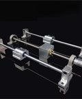 Awesome 8mm T8 Lead Screw Kit With KP08 Fixed And KFL08 Flange Bearings Perfect For DIY Printer Upgrades Ensuring Smooth Linear Motion And Rock Solid Alignment On Your Single Axis Setup, shown with rods and mounts