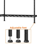 Beefy 3 Shelf Adjustable Metal Storage Rack 36 Inch Wide 14 Inch Deep 35.8 Inch High Wire Organizer For Laundry Bathroom Kitchen Pantry Closet Garage Black Supports Up To 350 Lb Per Shelf with adjustable feet