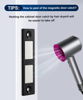 Hair dryer removing Heavy Duty Magnetic Door Catch With Twin Magnet Core For Cabinets And Drawers Over 35 Lb Hold Black Double Magnetic Closure
