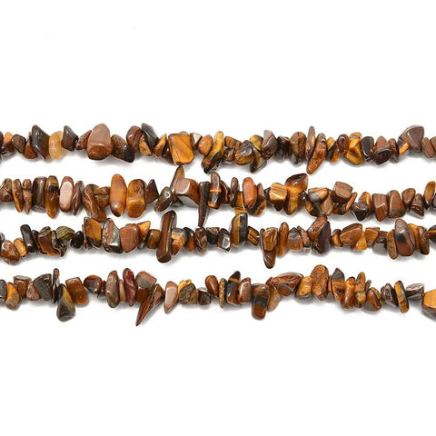 Yellow Tiger Eye Chip Beads 5-8mm DIY Jewelry Making Strand 34 Inch Loose Stones No Clasp Natural Healing Gemstones close-up