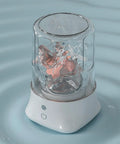 Portable Underwear Washer Mini Compact Laundry Device Built In Rechargeable Battery with water swirling inside.