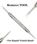8 Pc Spring Bar Watch Pins Set With 1.5mm Diameter For 18/20/22/24mm Lug Widths Plus No Fuss Watch Band Removal Tool in 316L Steel