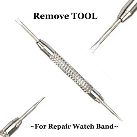 8 Pc Spring Bar Watch Pins Set With 1.5mm Diameter For 18/20/22/24mm Lug Widths Plus No Fuss Watch Band Removal Tool in 316L Steel