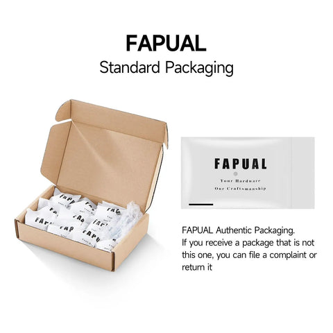 FAPUAL standard packaging with branded boxes and a bag for hardware products