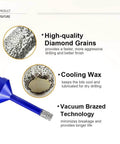 SHDIATOOL diamond tile drill bit set, 10-piece for porcelain, ceramic and granite; blue bit shown.