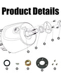 Illustration of HP6032 Hydraulic Steering Service Kit For Seastar And Baystar Marine Hydraulic Power Systems components and hardware.