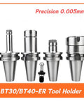 Premium Dynamic Balance Collet Chuck Tool Holder BT30 BT40 High Speed Precision Machining Kit with four tool holders.