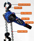 Lever Chain Hoist 2200 Lbs Capacity With 10 Ft Lift Height 1 Ton Industrial Grade Chain Hoist 3 Meter Lift