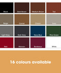Color options for Leather Repair Paint Kit For Furniture And Car Seats 2 In 1 Seal And Color Use On Scratches Tears And Holes