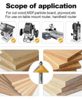 45 Degree Chamfer Router Bit With Three Quarter Inch Cutting Length And One Half Inch Shank Carbide Edge Bevel Bit With Bearing for woodworking