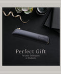 Graph Gear 1000 Mechanical Drafting Pencil 0.4mm Set With HB And 2B Leads in black slim case on black background.