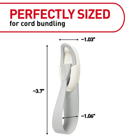 Side view of Damage Free Cord Bundlers For Walls No Tools Needed No Holes Holds Up To 2 Pounds, showing dimensions.