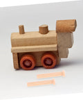Solid Wood 20 Piece Miniature Nails Set For Crafts And Model Building with wood train and tiny pins displayed