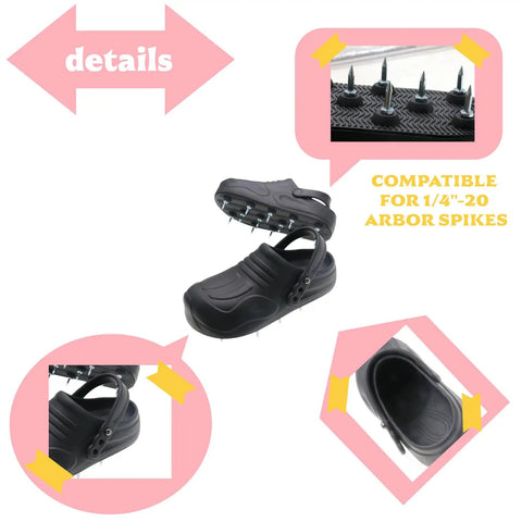 Heavy Duty Lawn Aerator Shoes With Adjustable Single Strap For A Secure Fit Spiked Garden Shoes For Yard Work And Lawn Care