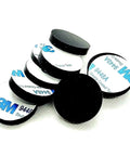 One Inch Round Silicone Rubber Bumper Feet Pads Three Sixteenth Inch Thick with Strong Adhesive Backing, 12-pack