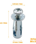 Badass M4 X 20 Jack Nuts And Petal Fan Clips Rock Solid Galvanized Drive On Self Tapping Screws 20 Pack close-up view of a drive on screw